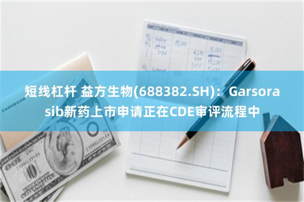 短线杠杆 益方生物(688382.SH)：Garsorasib新药上市申请正在CDE审评流程中